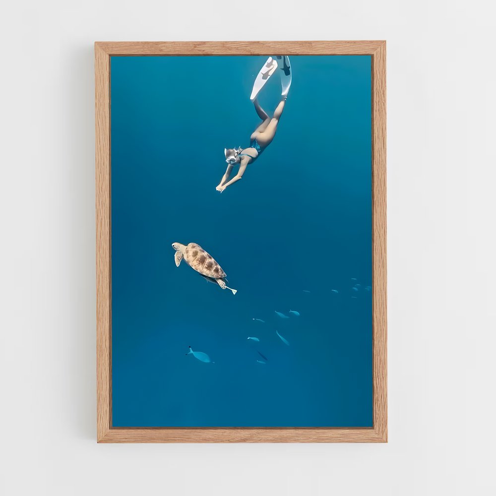 Poster Odyssée Marine – affiche Plongée en apnée (vue 4)